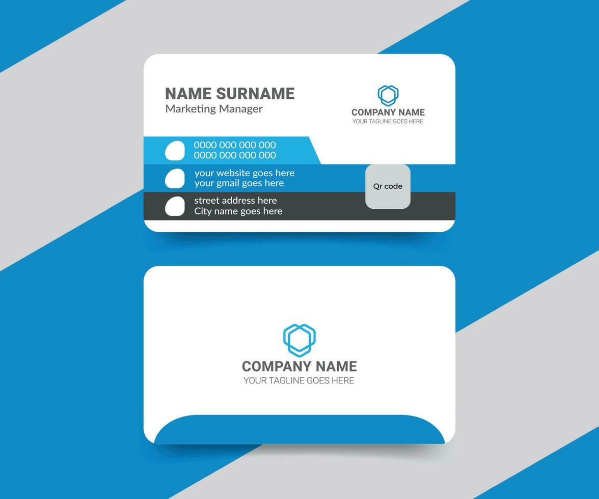 Clean modern business card template vector