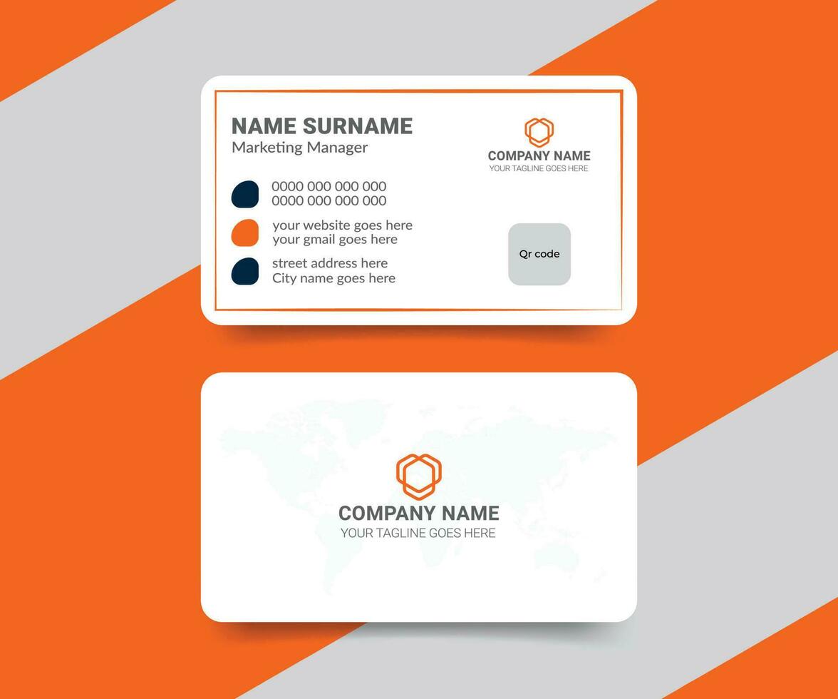 Clean modern business card template vector