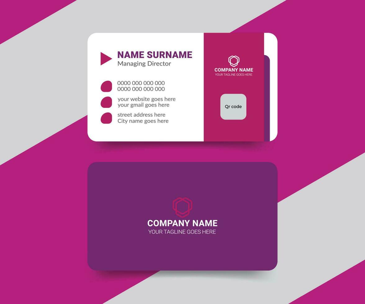 Corporate professional business card design vector