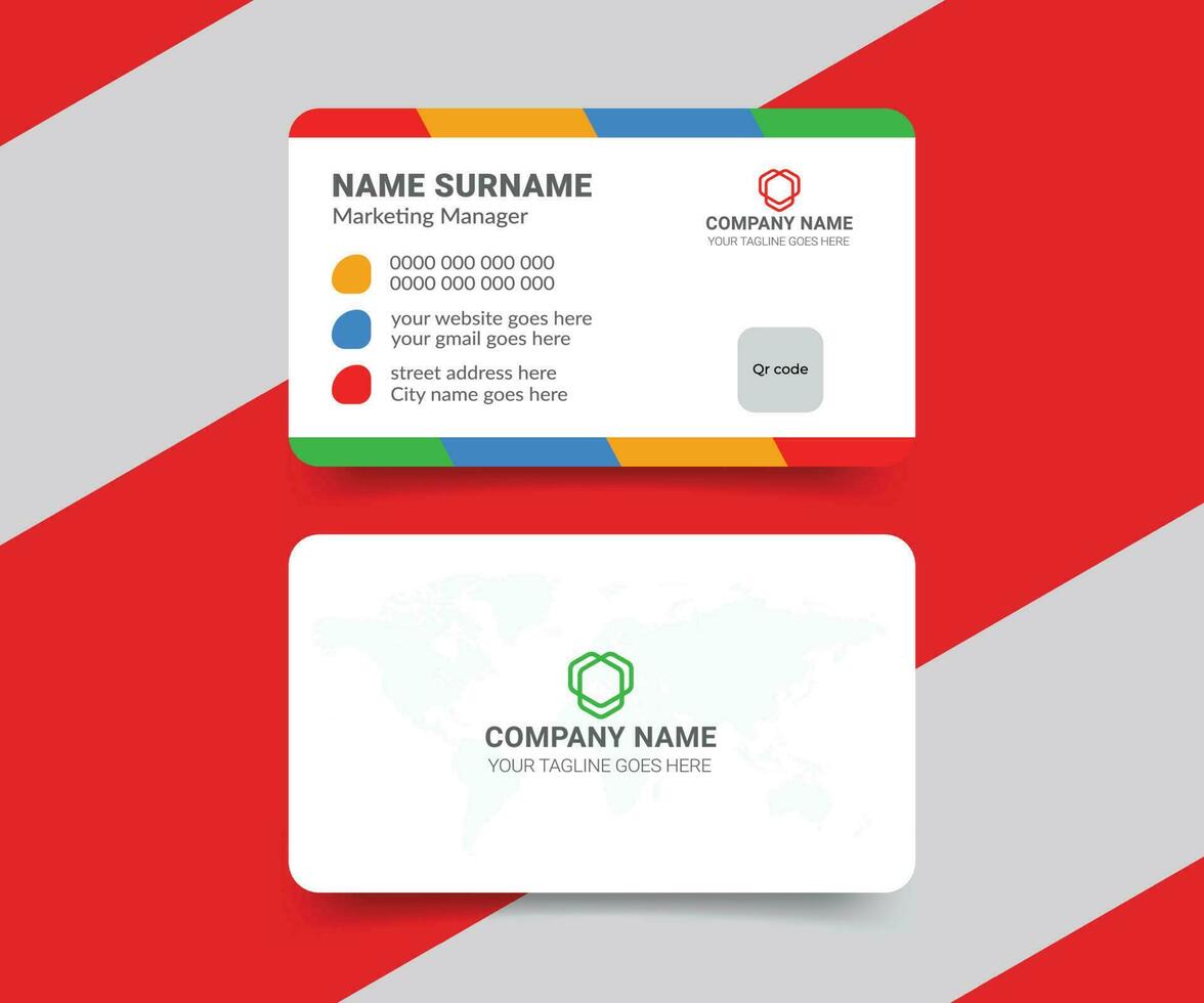 Creative and professional business card design template vector