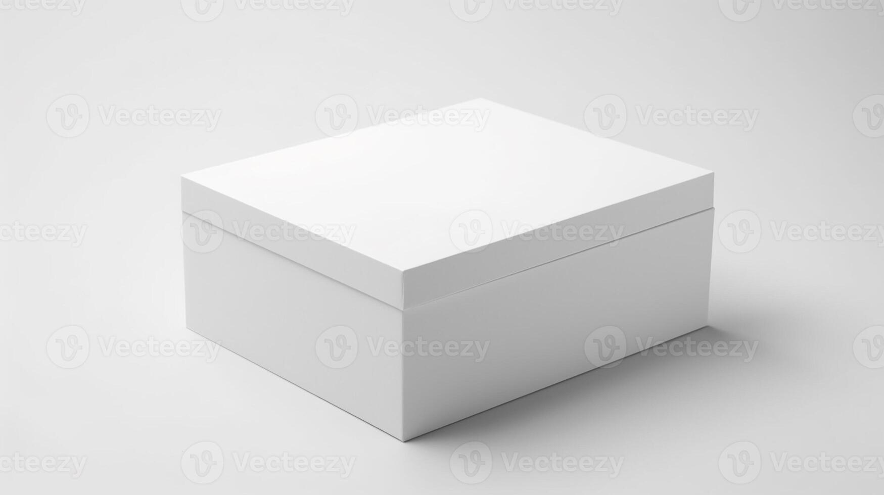 blanco cartulina caja Bosquejo blanco aislado fondo, generativo ai foto