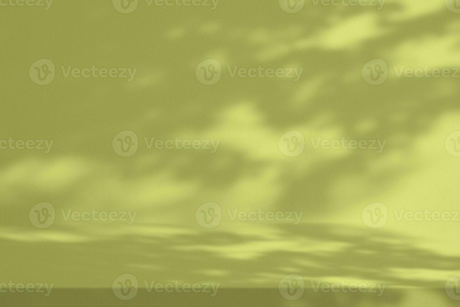 Gold Stucco Table with Nature Shadow on Concrete Wall Texture Background, Suitable for Cosmetic Product Presentation Backdrop, Display, and Mock up. photo