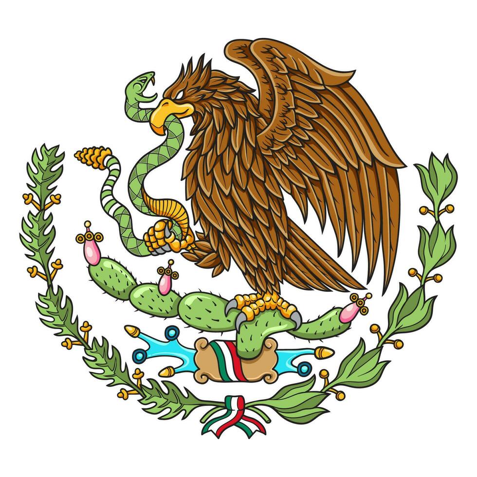 symbol of mexico national flag illustration vector