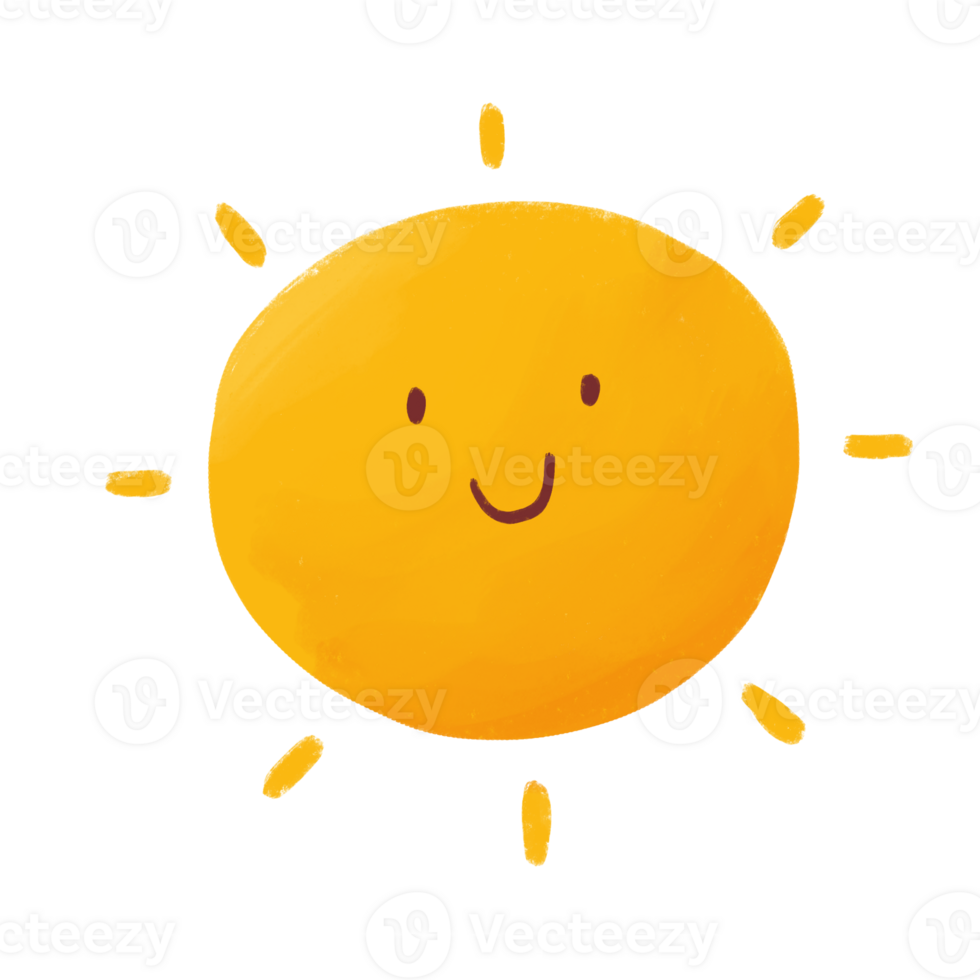 Hand Drawn Sun png