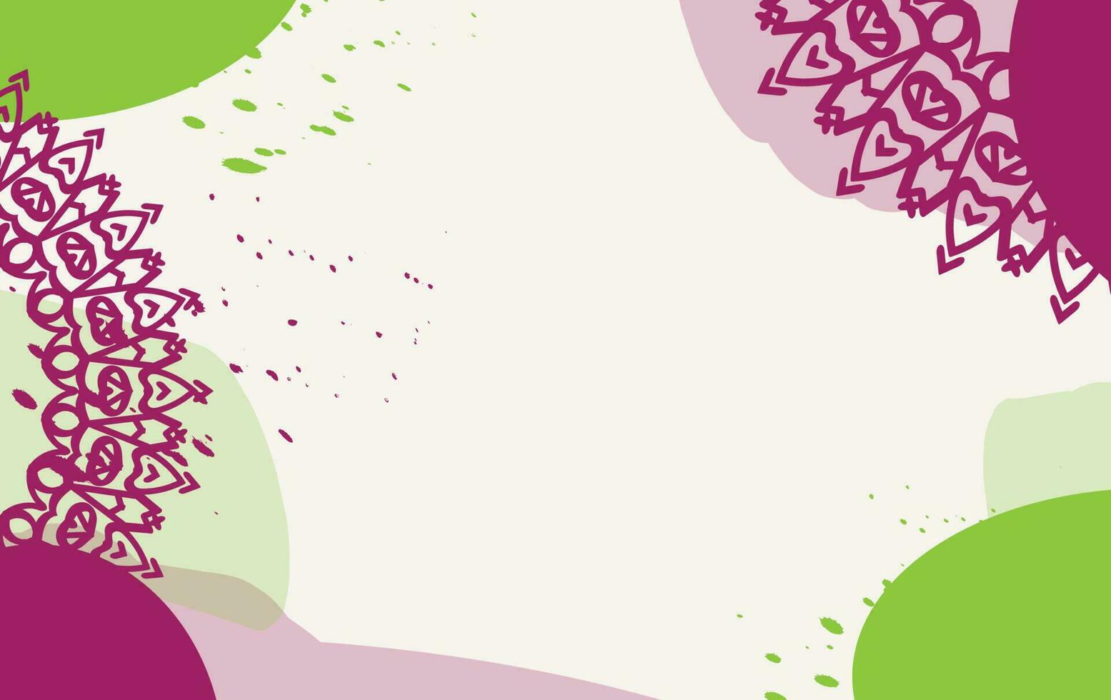 Abstract hand drawn background with doodle elements and circle ornament. Vector illustration.