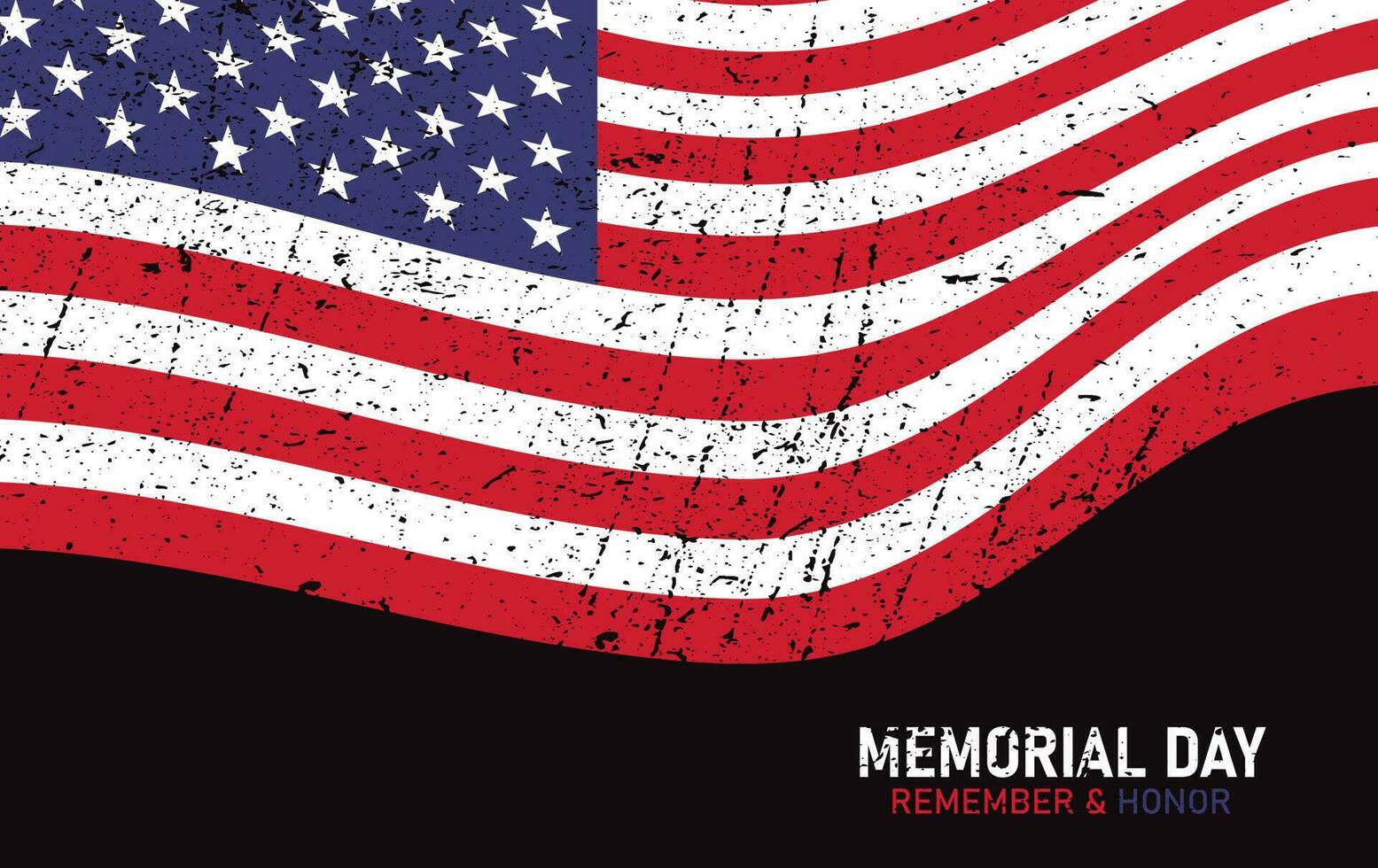 Memorial day background with flag of the United States. Vector illustration
