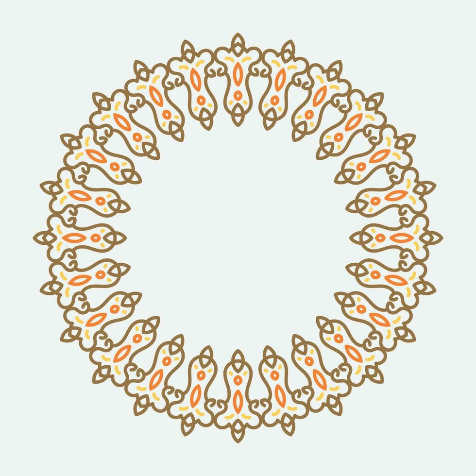 vector circle frame with vintage color