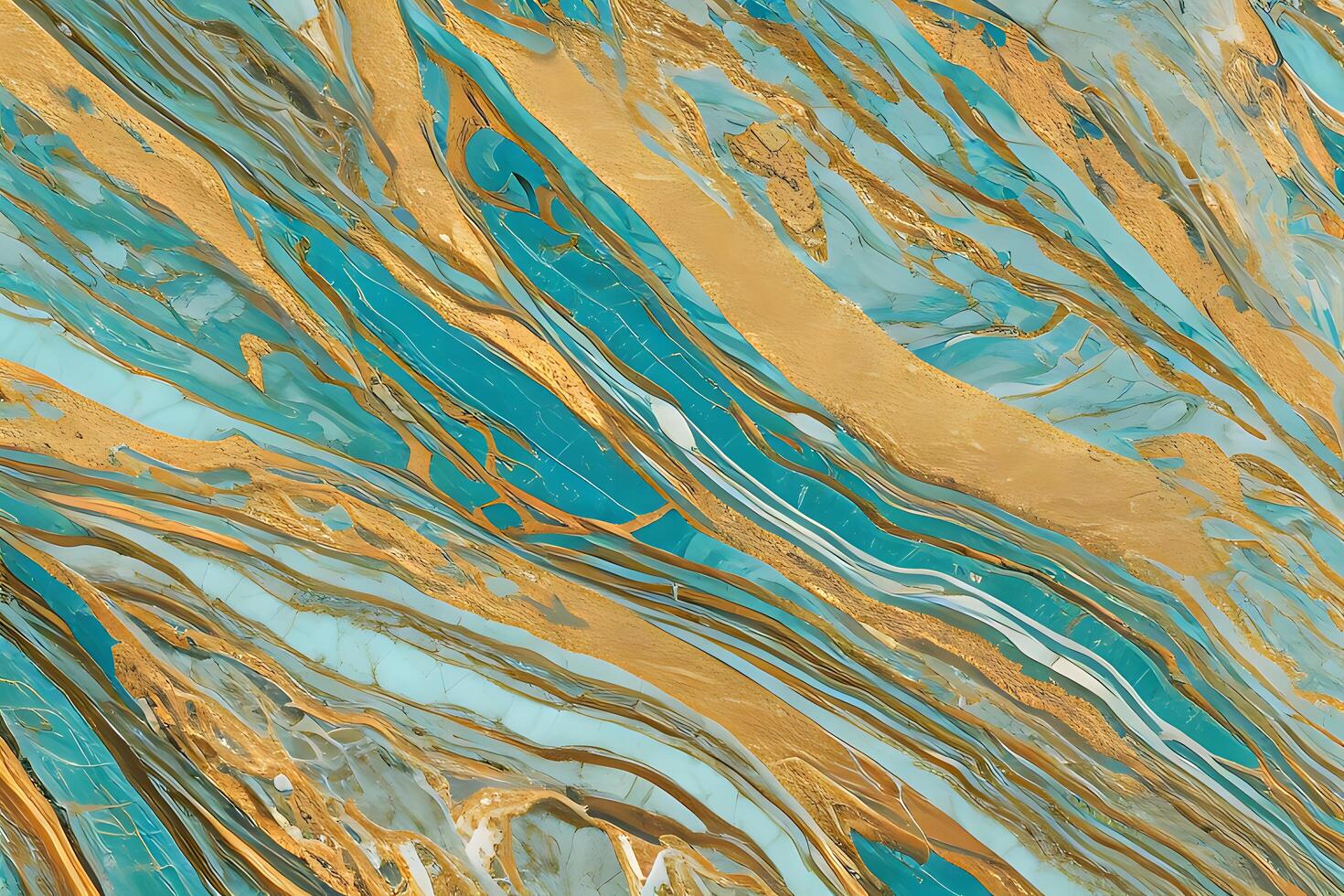green turquoise and gold marble texture. Luxury abstract fluid art paint background. photo