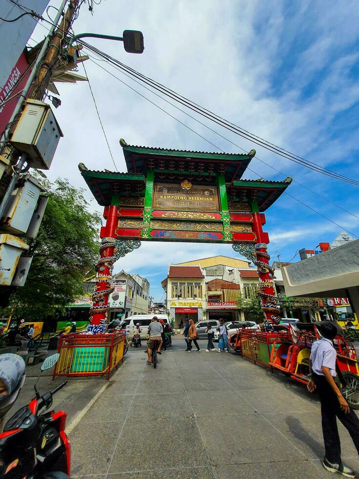 Yogyakarta, Indonesia in July 2022. Kampung Ketandan is a Chinatown located in Malioboro area, the center of Yogyakarta. photo