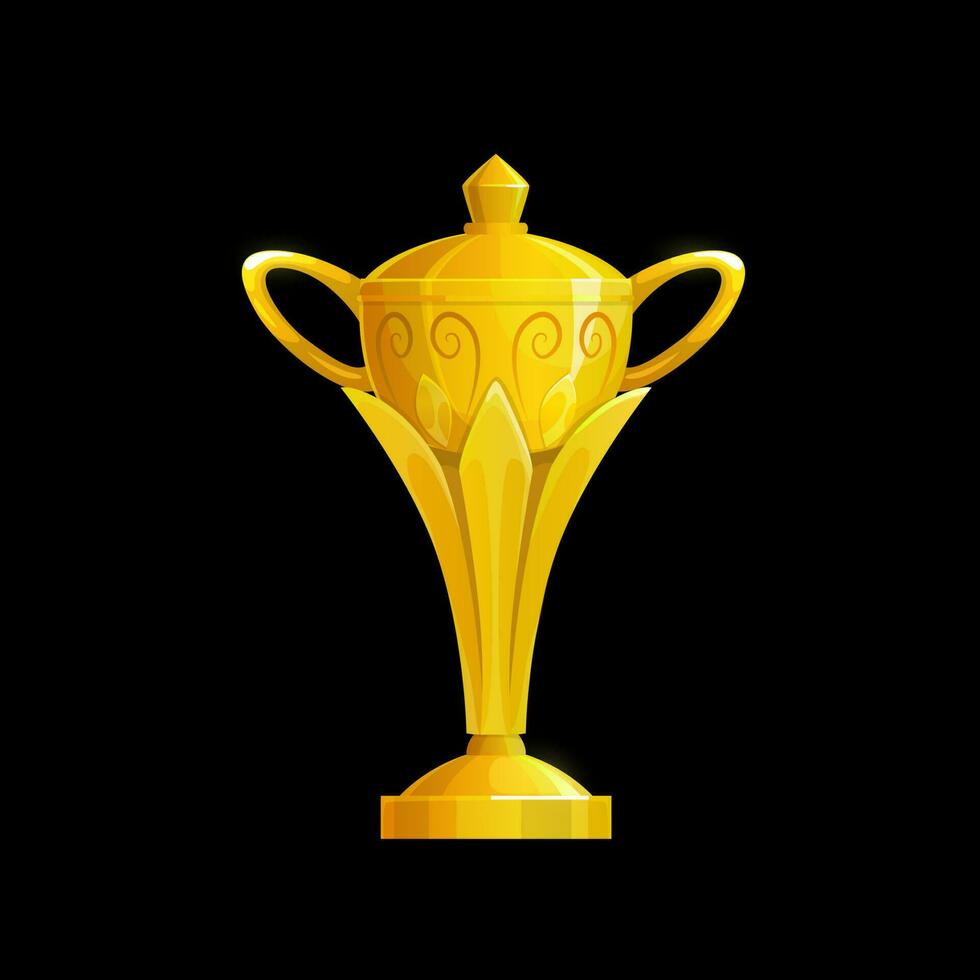 Golden cup vector icon of game interface design