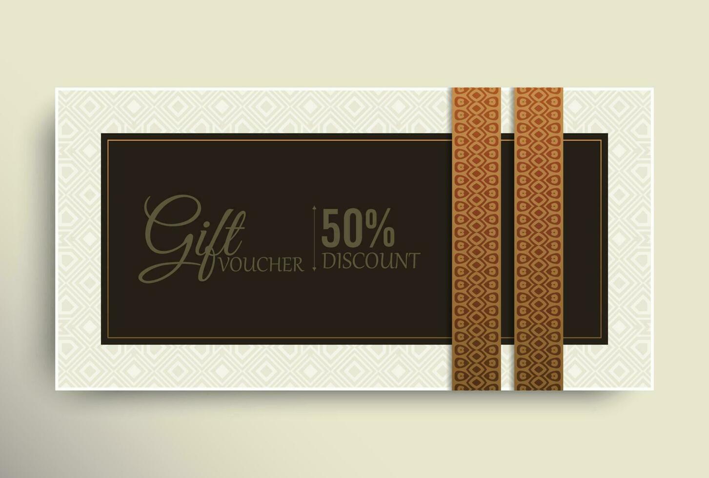 Luxury gold gift voucher template vector