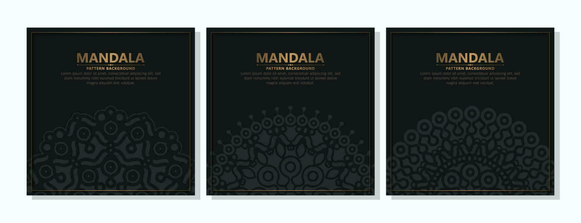 Luxury mandala decorative card in gold color vector