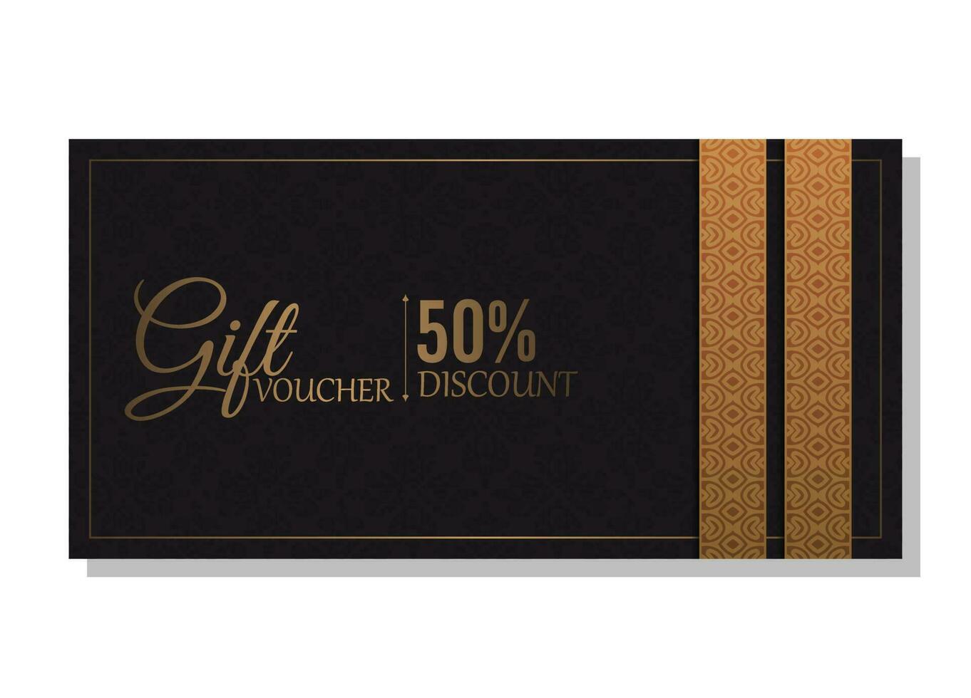 Luxury gold gift voucher template vector