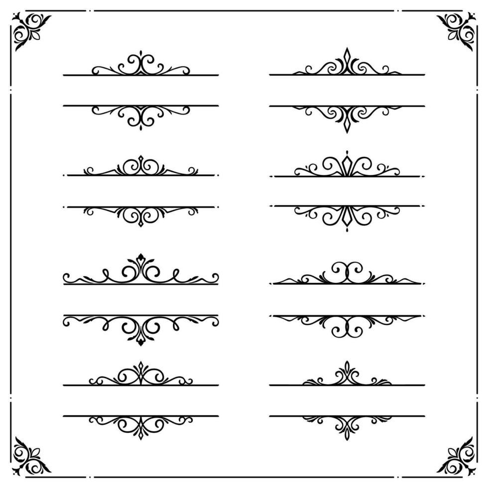 Vintage borders and frames with vector flourishes