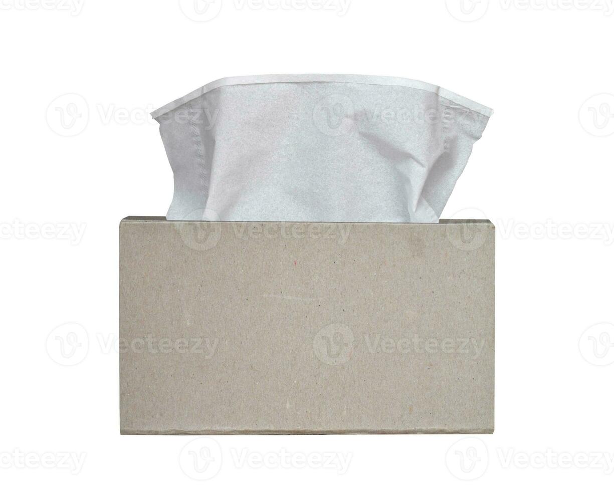 vintage tissue box on white background. photo