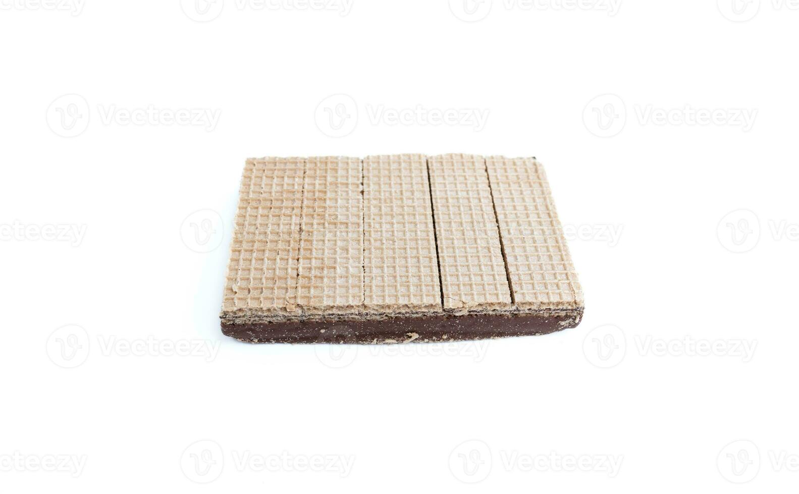 Chocolate wafers isolated on white background. photo