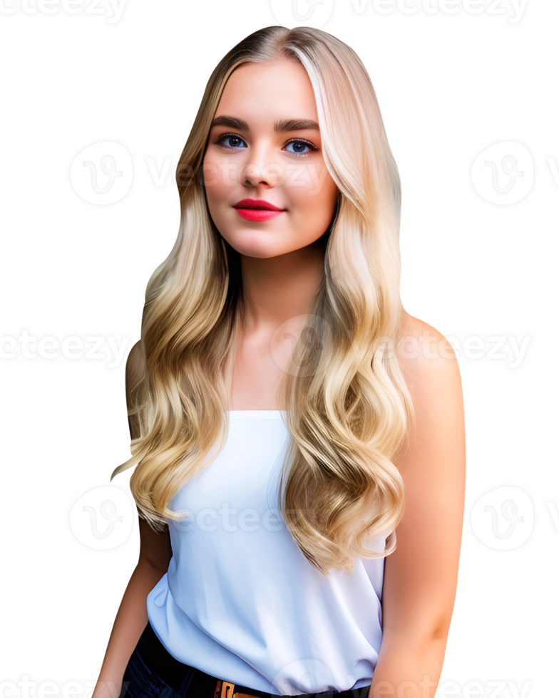 Beautiful happy smilling young woman isolated. . png