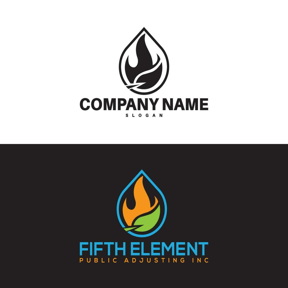 fire leaf logo vector