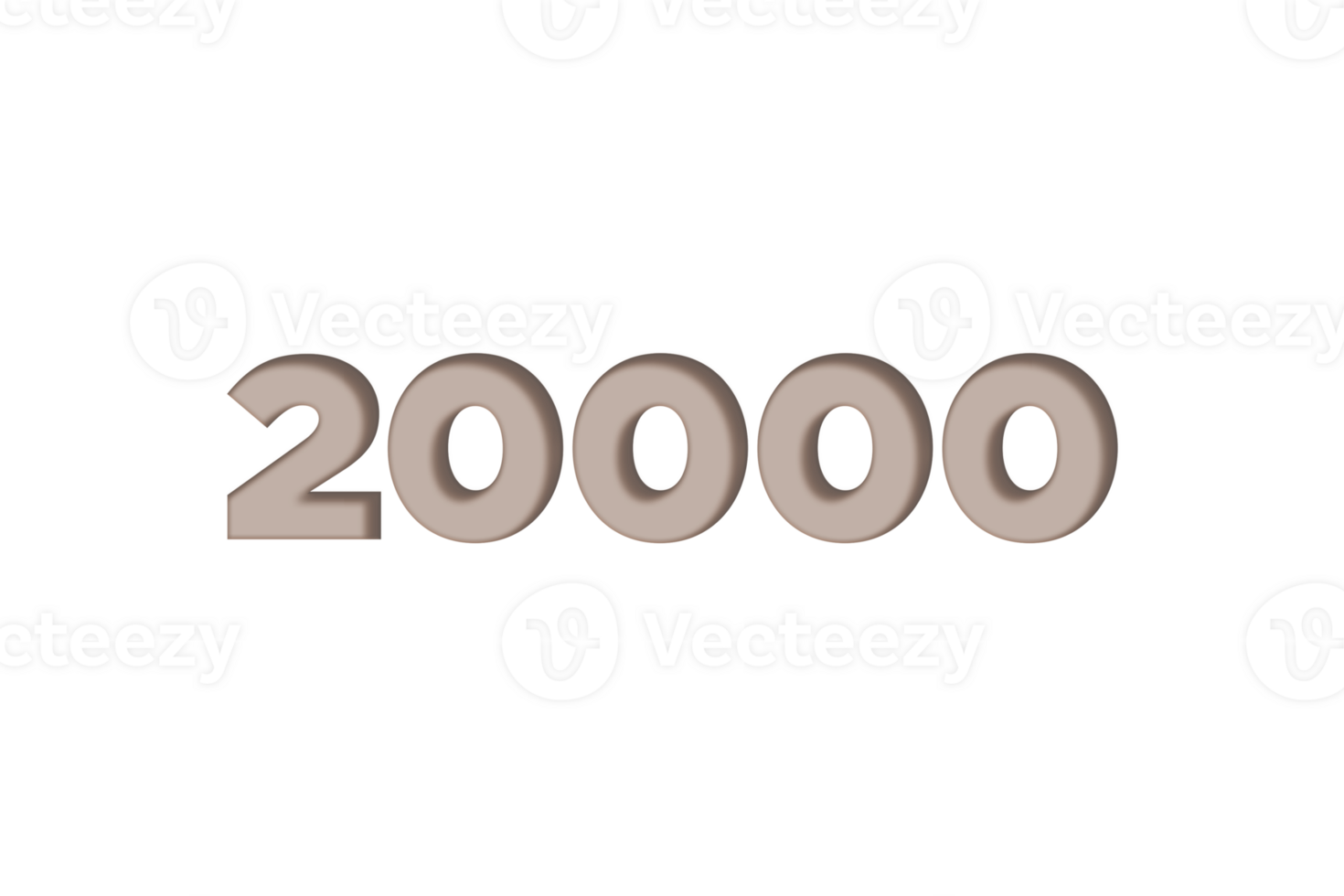 20000 subscribers celebration greeting Number with engrave design png