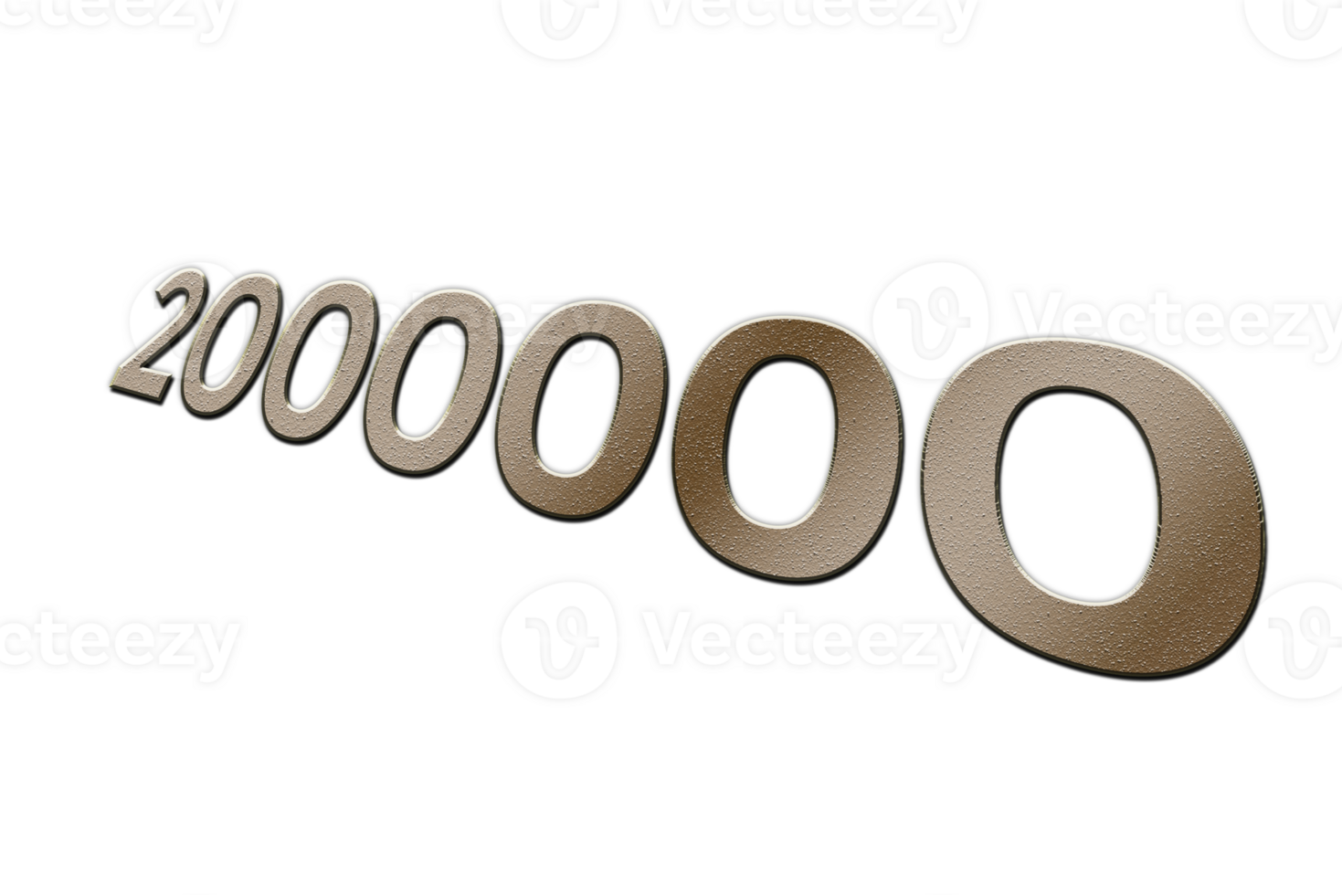 2000000 subscribers celebration greeting Number with metal design png
