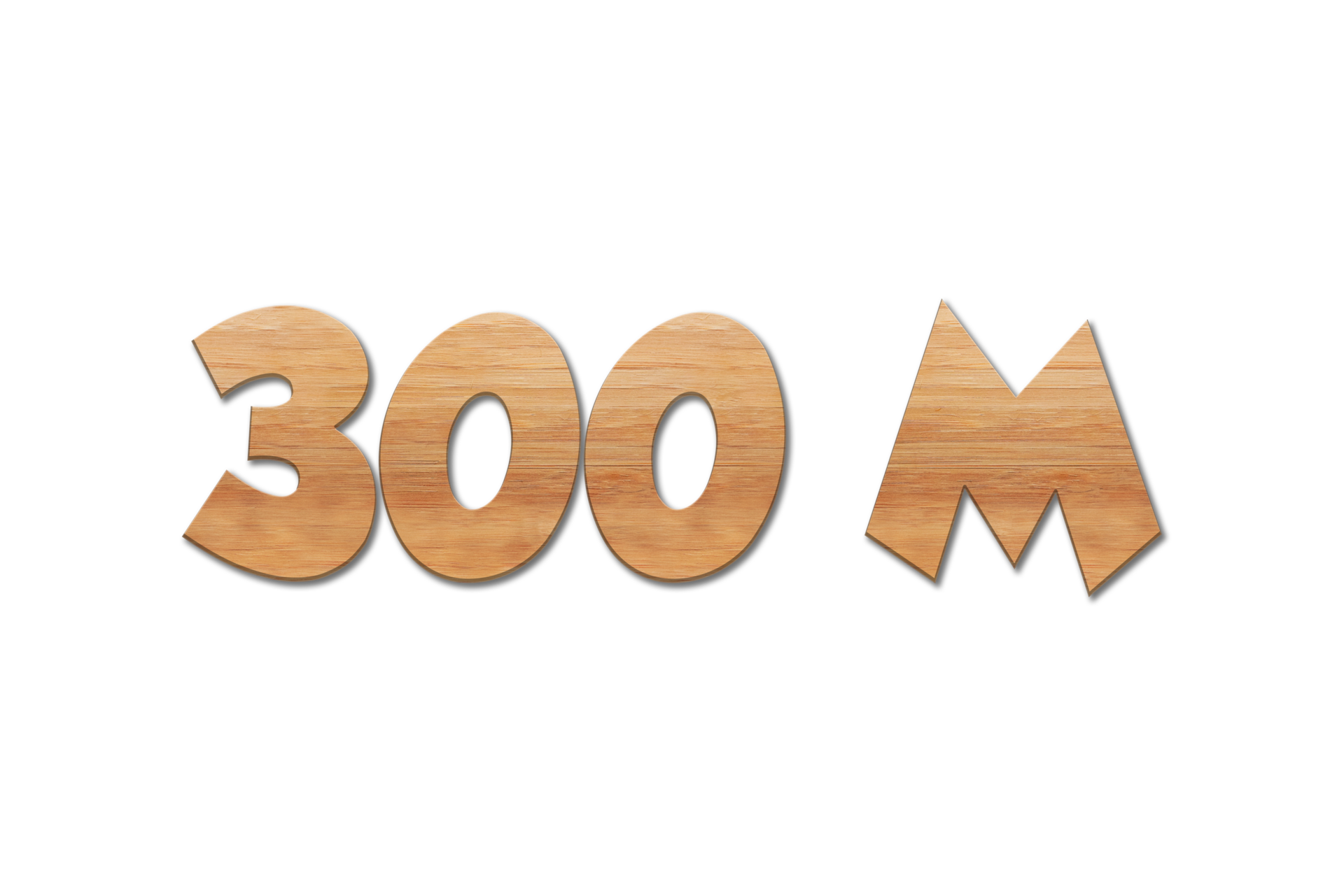 300 Million Subscribers Celebration Greeting Number With Oak Wood 300-million-subscribers-celebration-greeting-number-with-gold-design