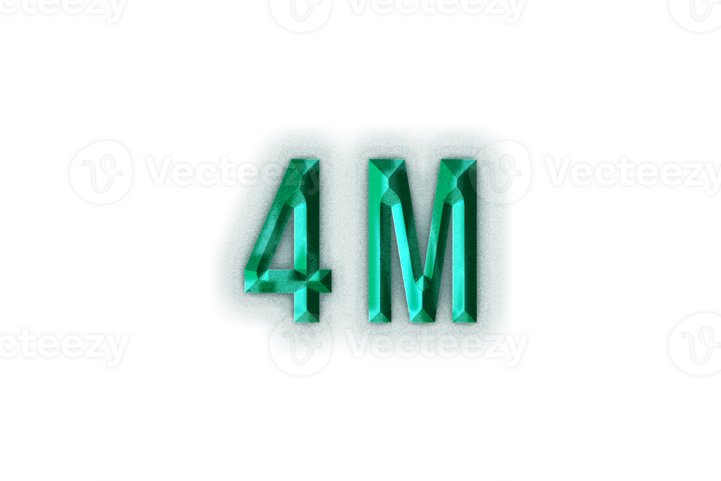 4 million subscribers celebration greeting Number with rustic steel design png