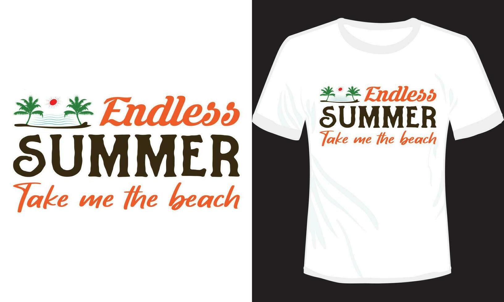 Endless Summer T-shirt Design Vector Illustration