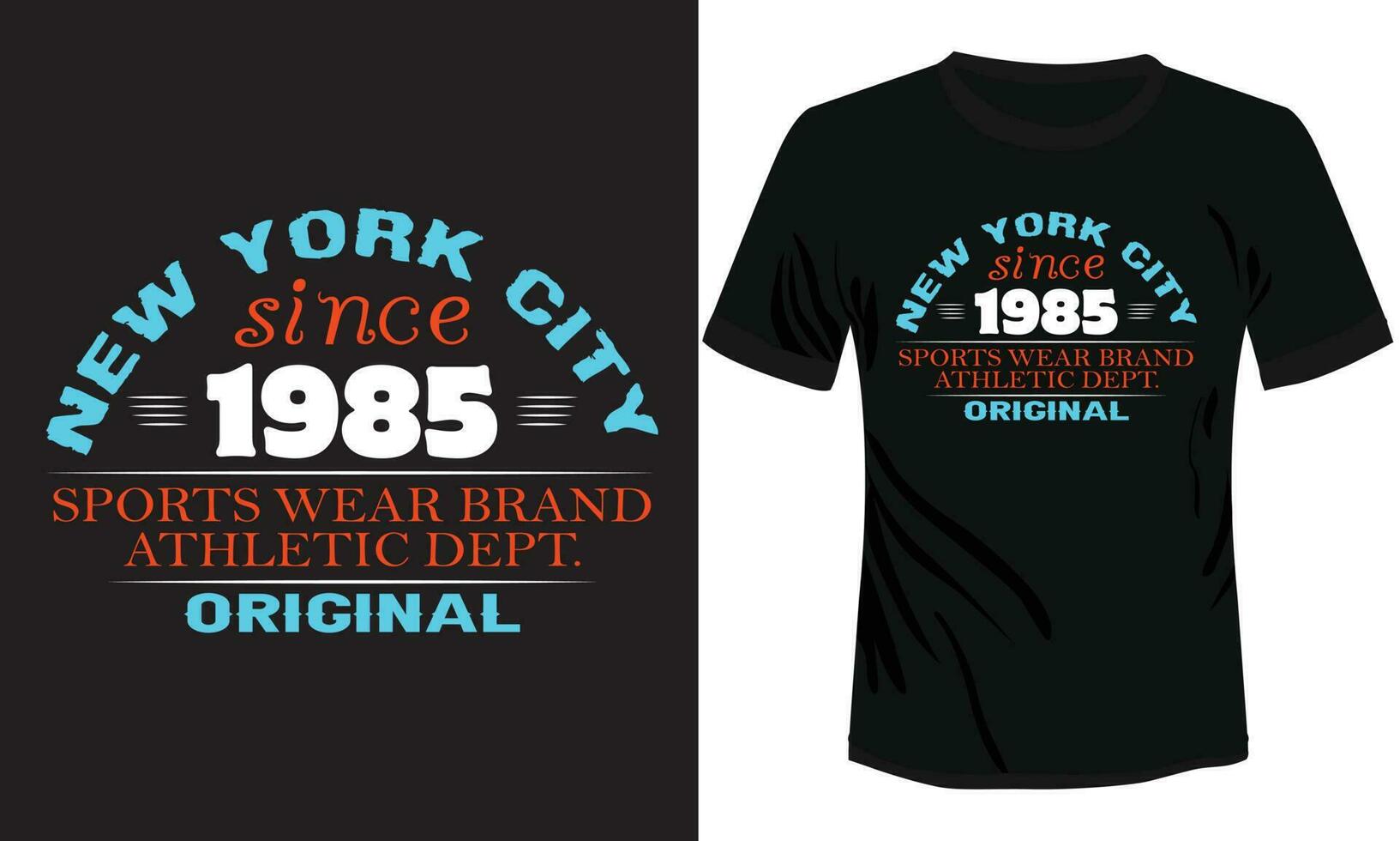 vector illustration of NYC sports t-shirt vector design, Original NYC t-shirt retro style