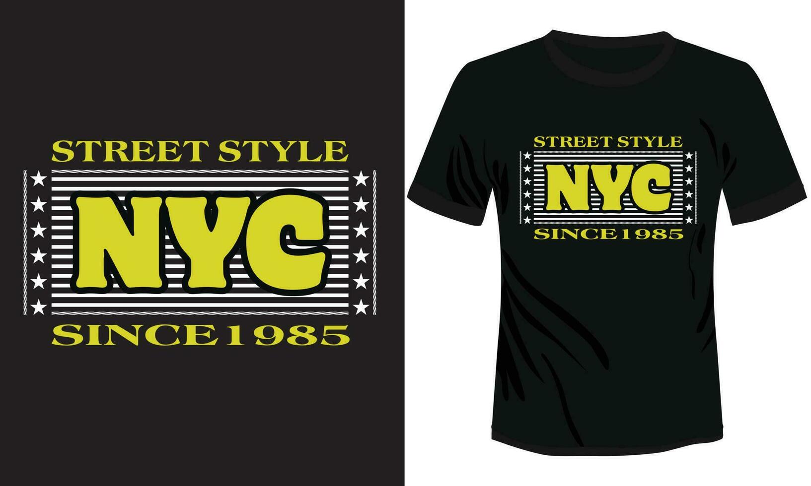 calle estilo Nueva York camiseta diseño vector