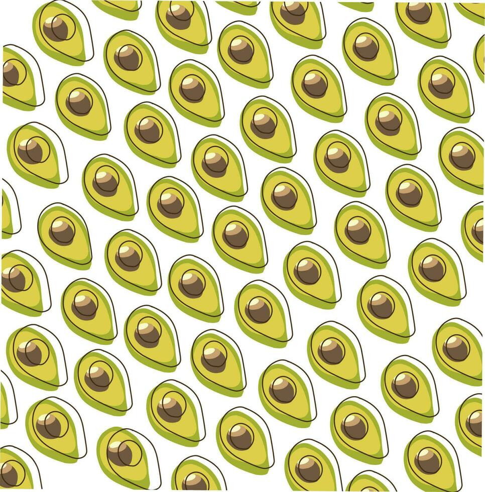 Illustration of avocado fruit background pattern vector