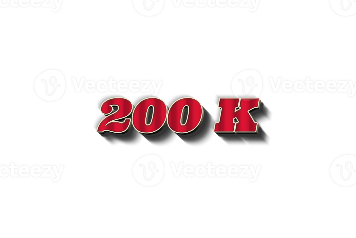 200 k subscribers celebration greeting Number with rustic design png