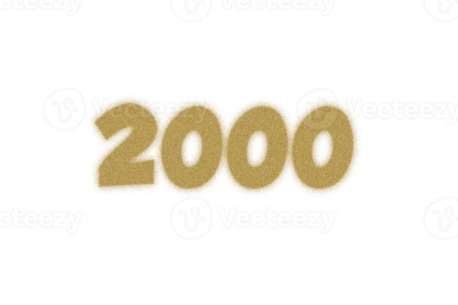 2000 subscribers celebration greeting Number with dust style design png