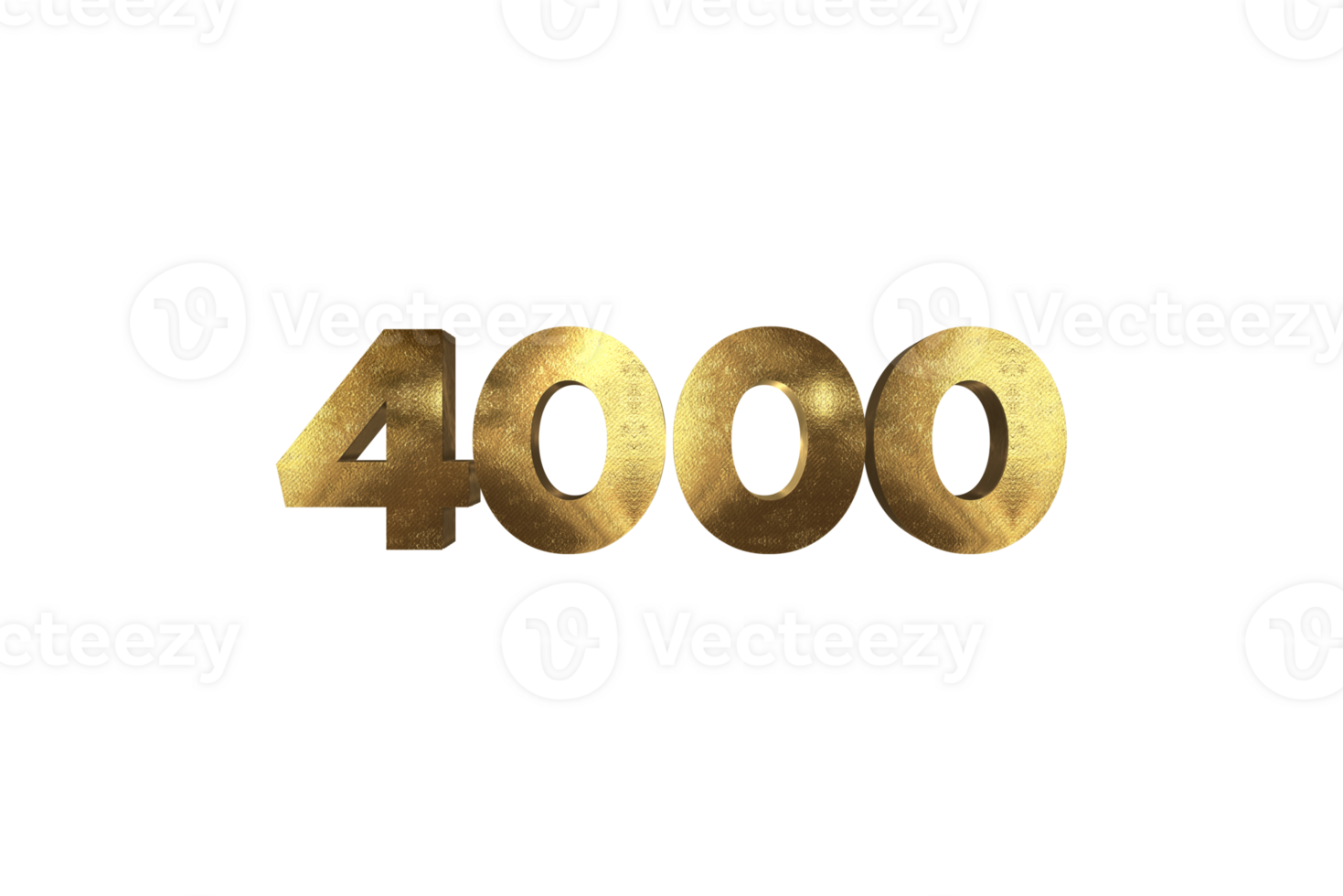 4000 subscribers celebration greeting Number with gold design png