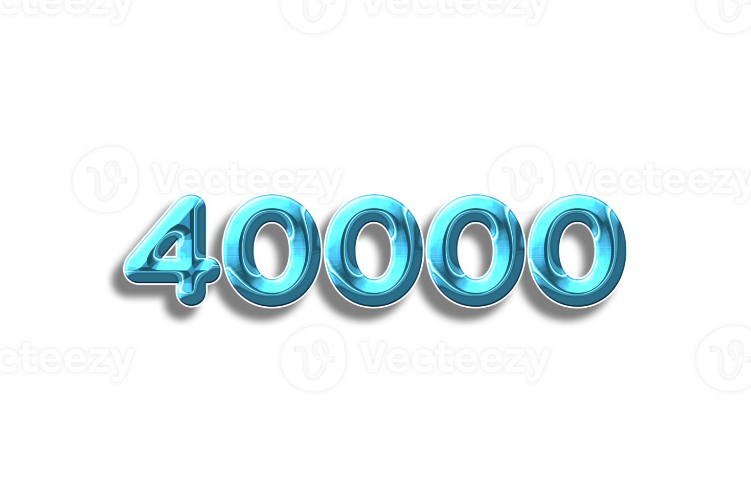 40000 subscribers celebration greeting Number with plastic design png