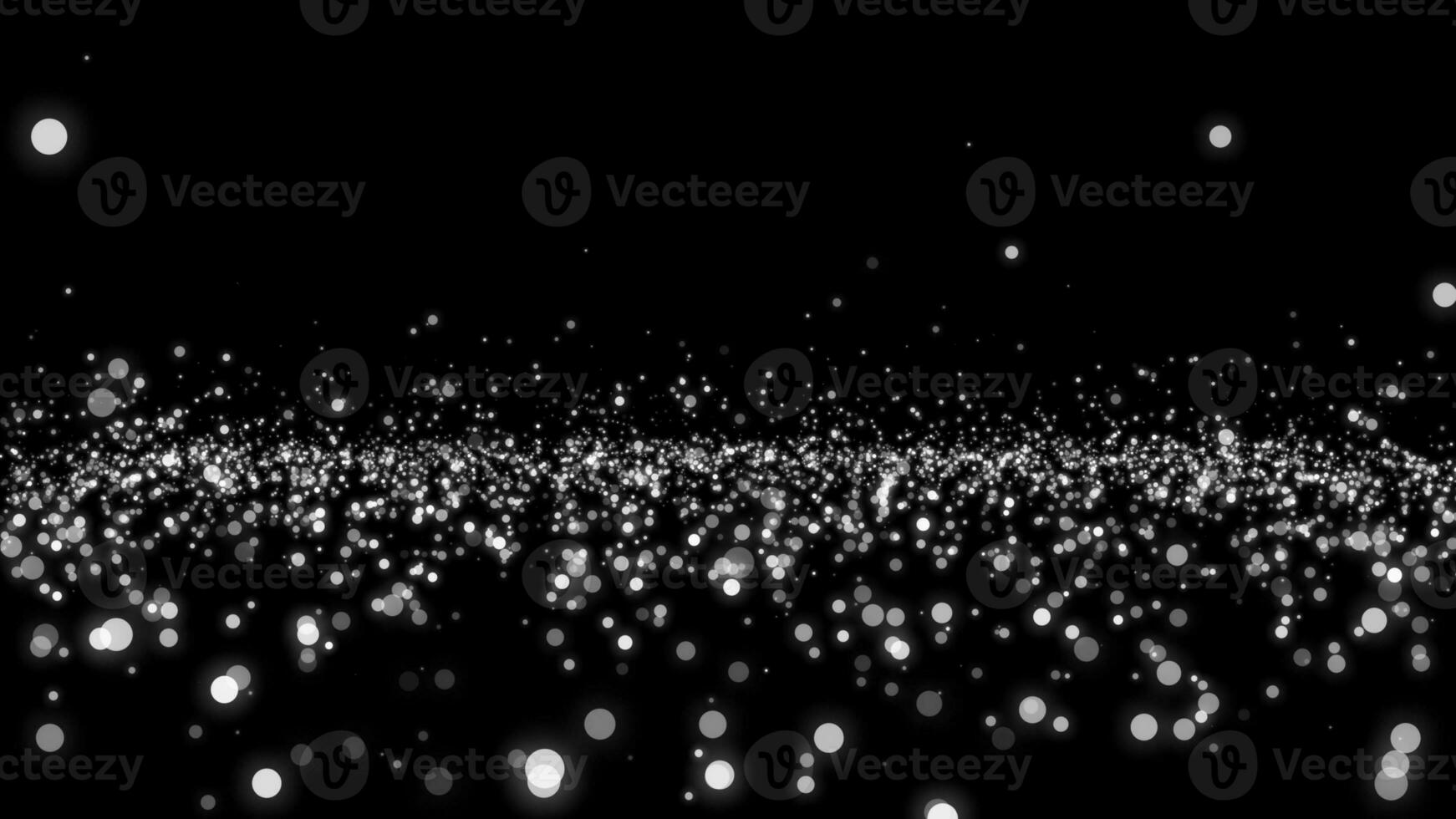 Glittering white dots on a black background. a drop of shiny particles. Decorative element. Luxury background for your design, cards, invitations, gift photo