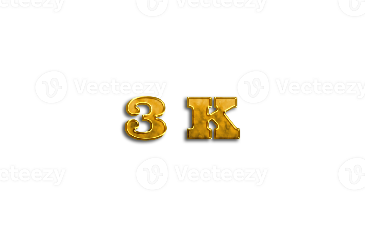 3 k subscribers celebration greeting Number with golden design png