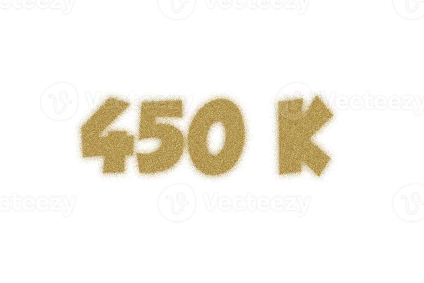 450 k subscribers celebration greeting Number with dust style design png