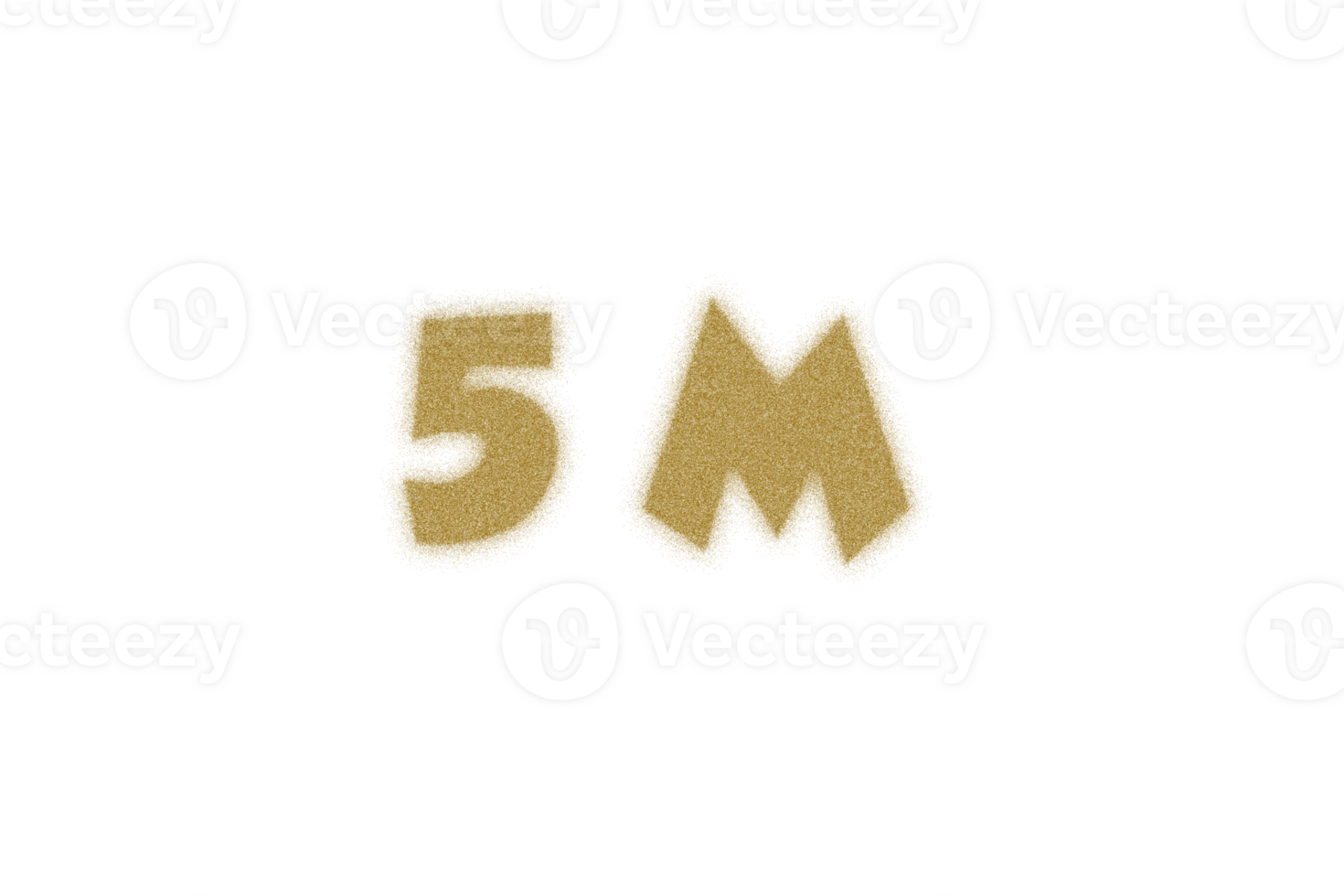 5 million subscribers celebration greeting Number with dust style design png