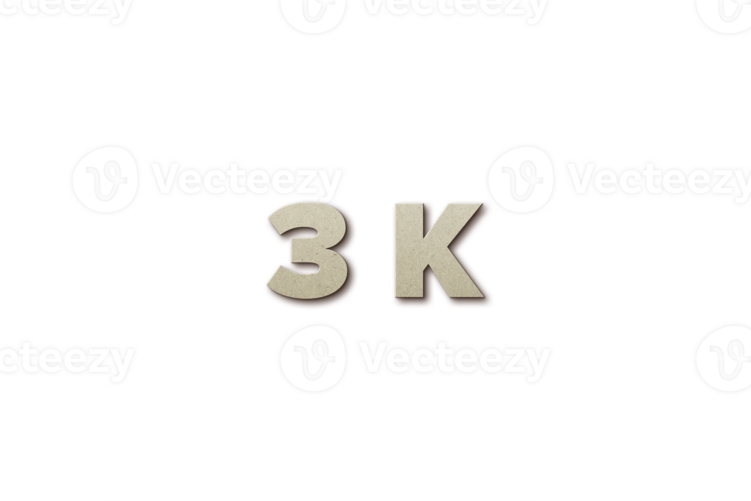 3 k subscribers celebration greeting Number with card board design png