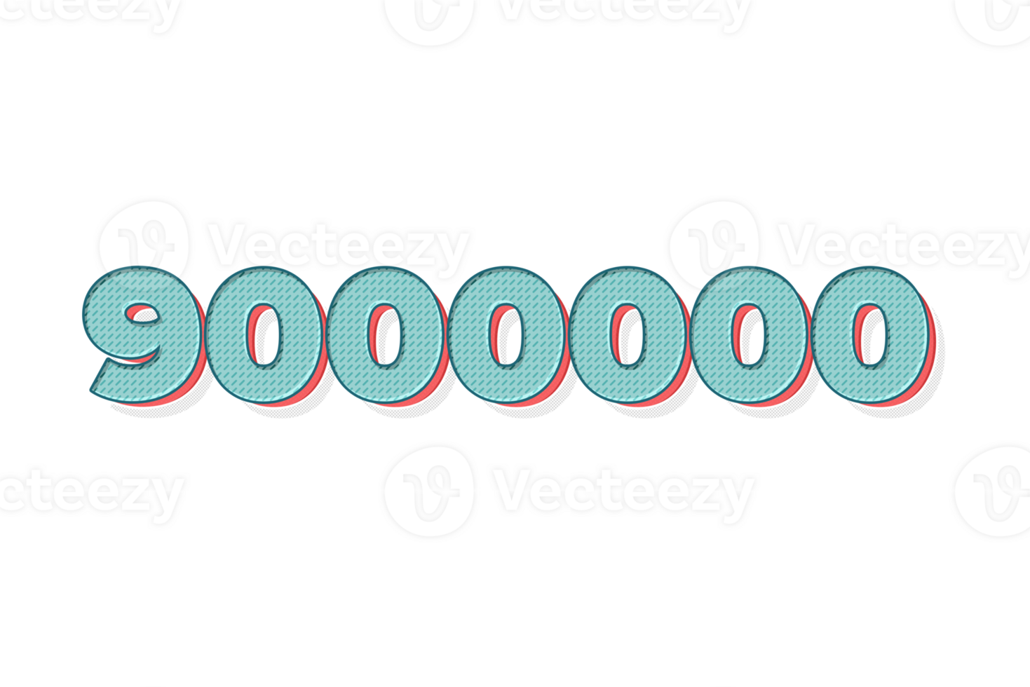 9000000 subscribers celebration greeting Number with unique design png