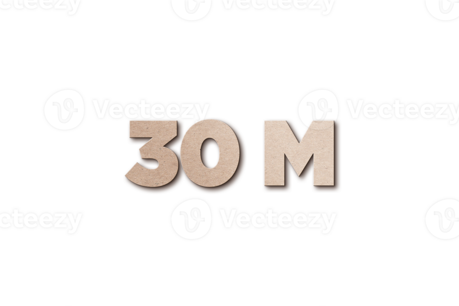 30 million subscribers celebration greeting Number with card board design png