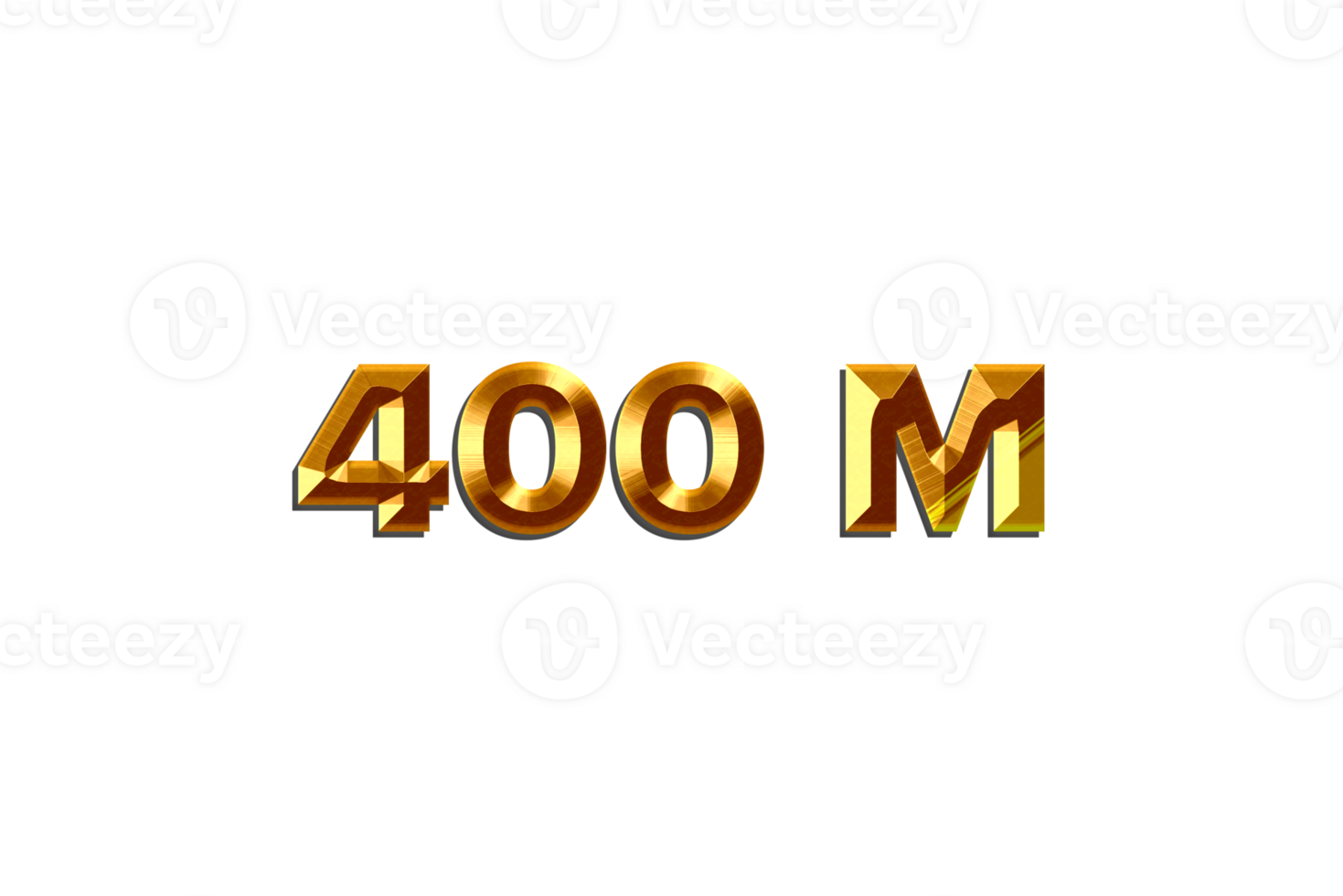 400 million subscribers celebration greeting Number with golden design png