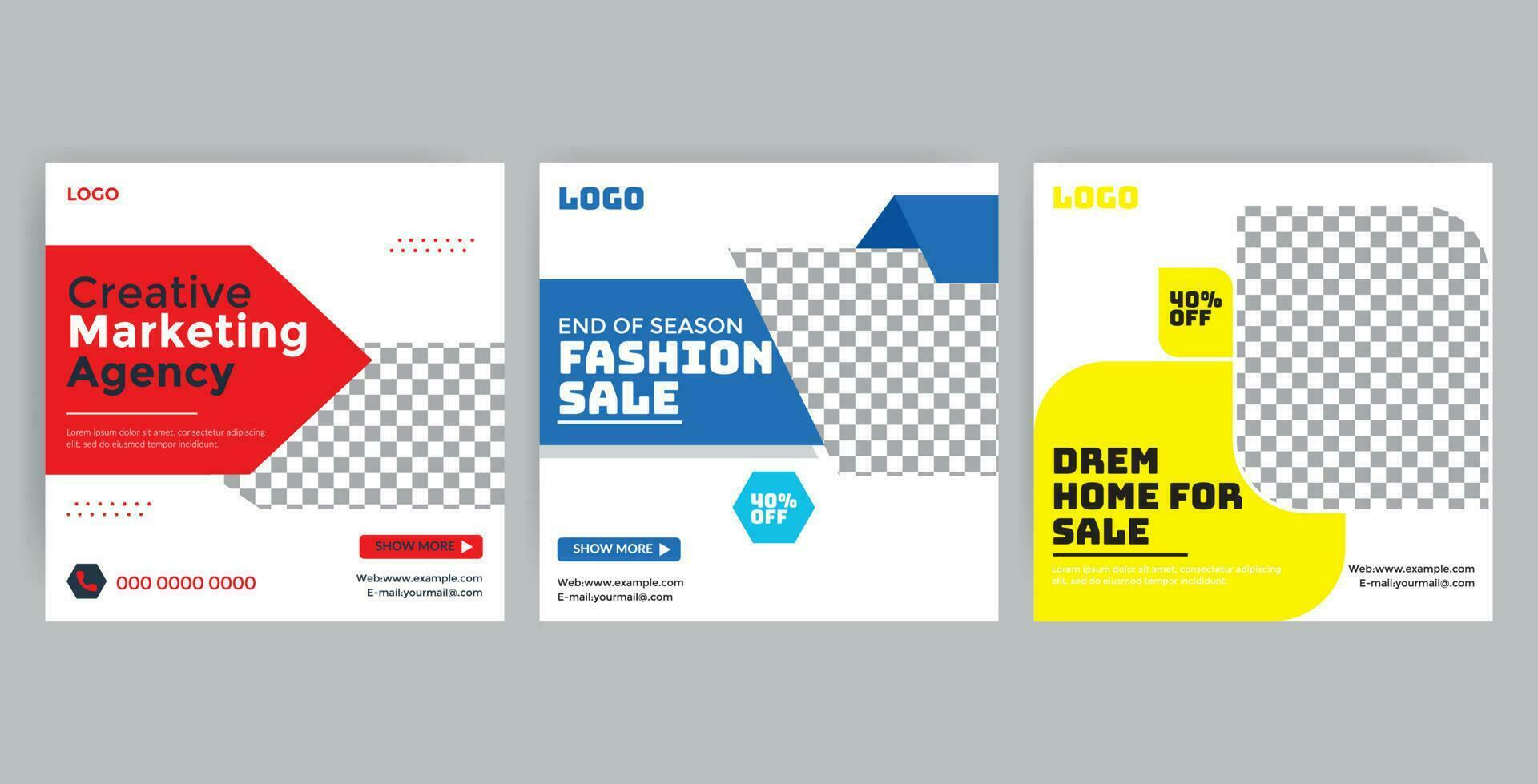 Modern social banner and digital marketing template. vector