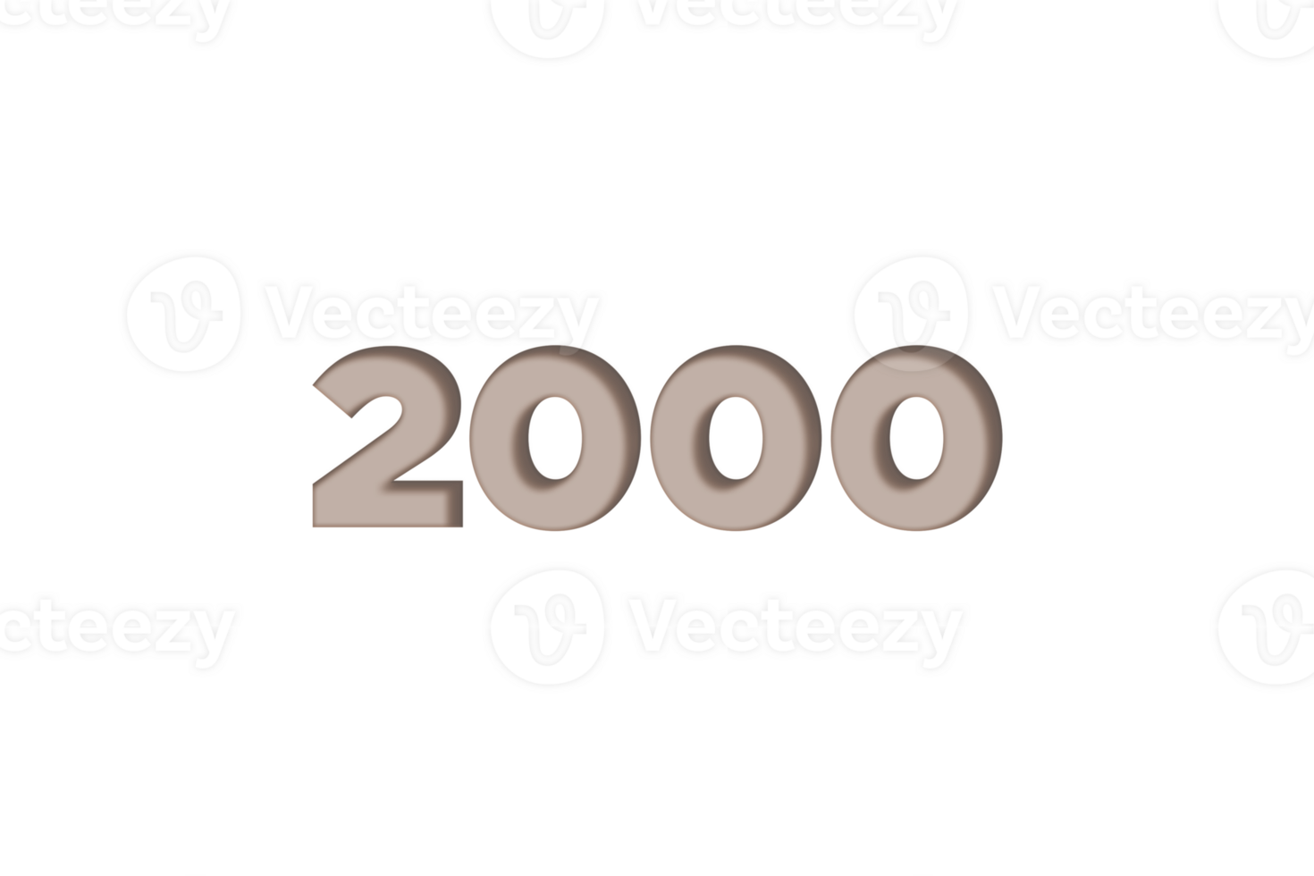 2000 subscribers celebration greeting Number with engrave design png