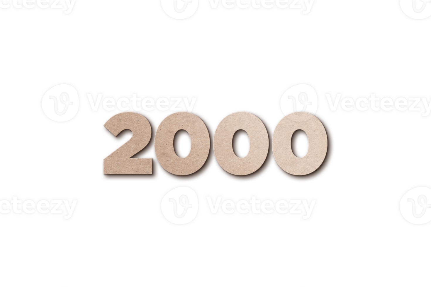 2000 subscribers celebration greeting Number with card board design png