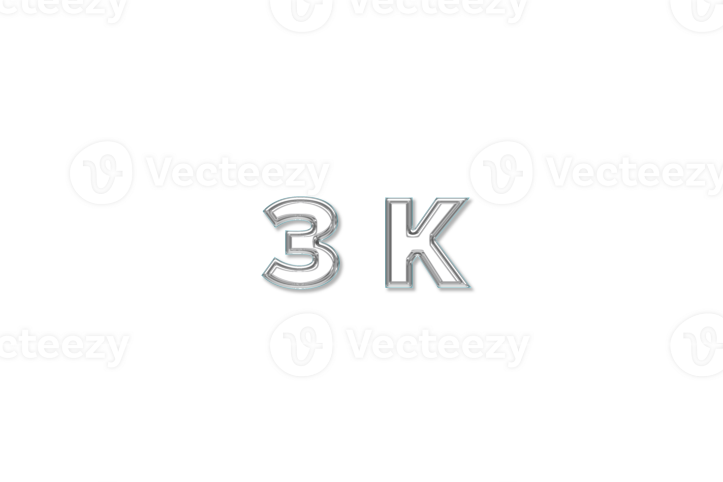 3 k subscribers celebration greeting Number with glass design png