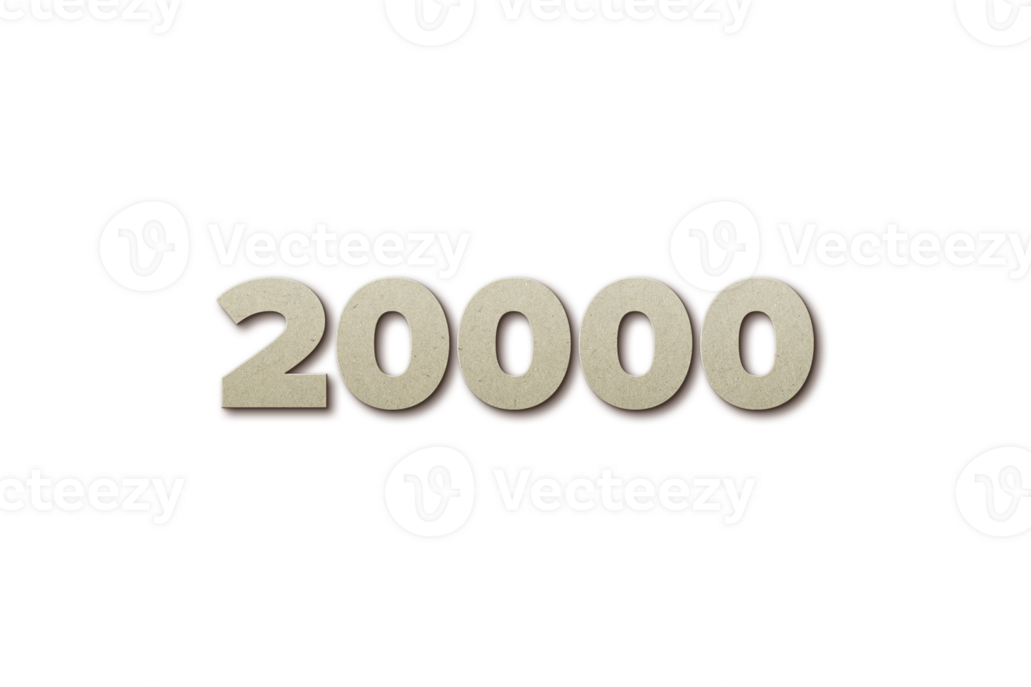 20000 subscribers celebration greeting Number with card board 2 design png