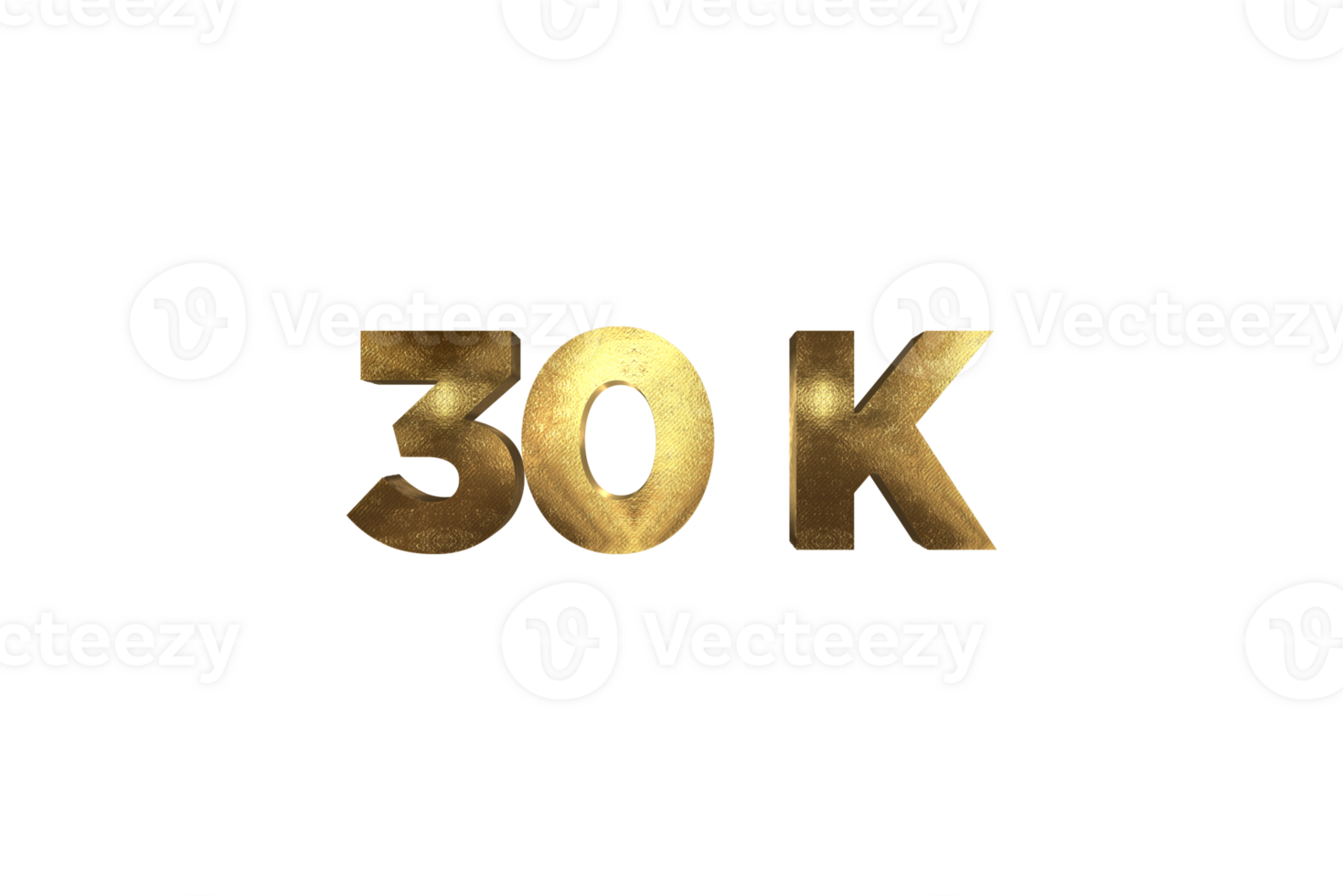 30 k subscribers celebration greeting Number with gold design png