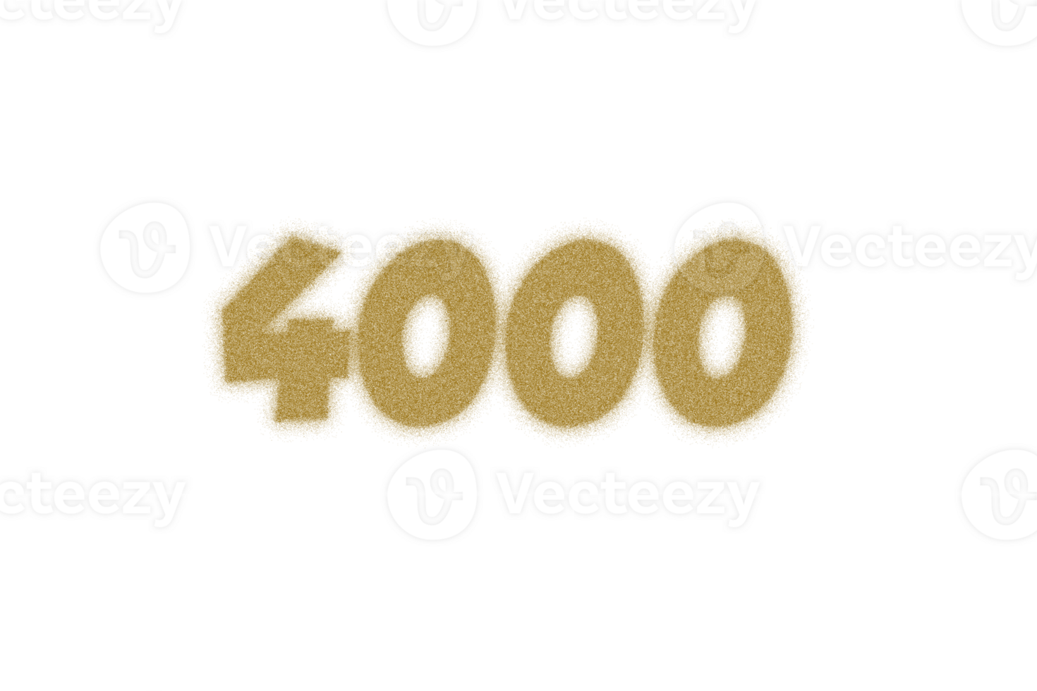 4000 subscribers celebration greeting Number with dust style design png