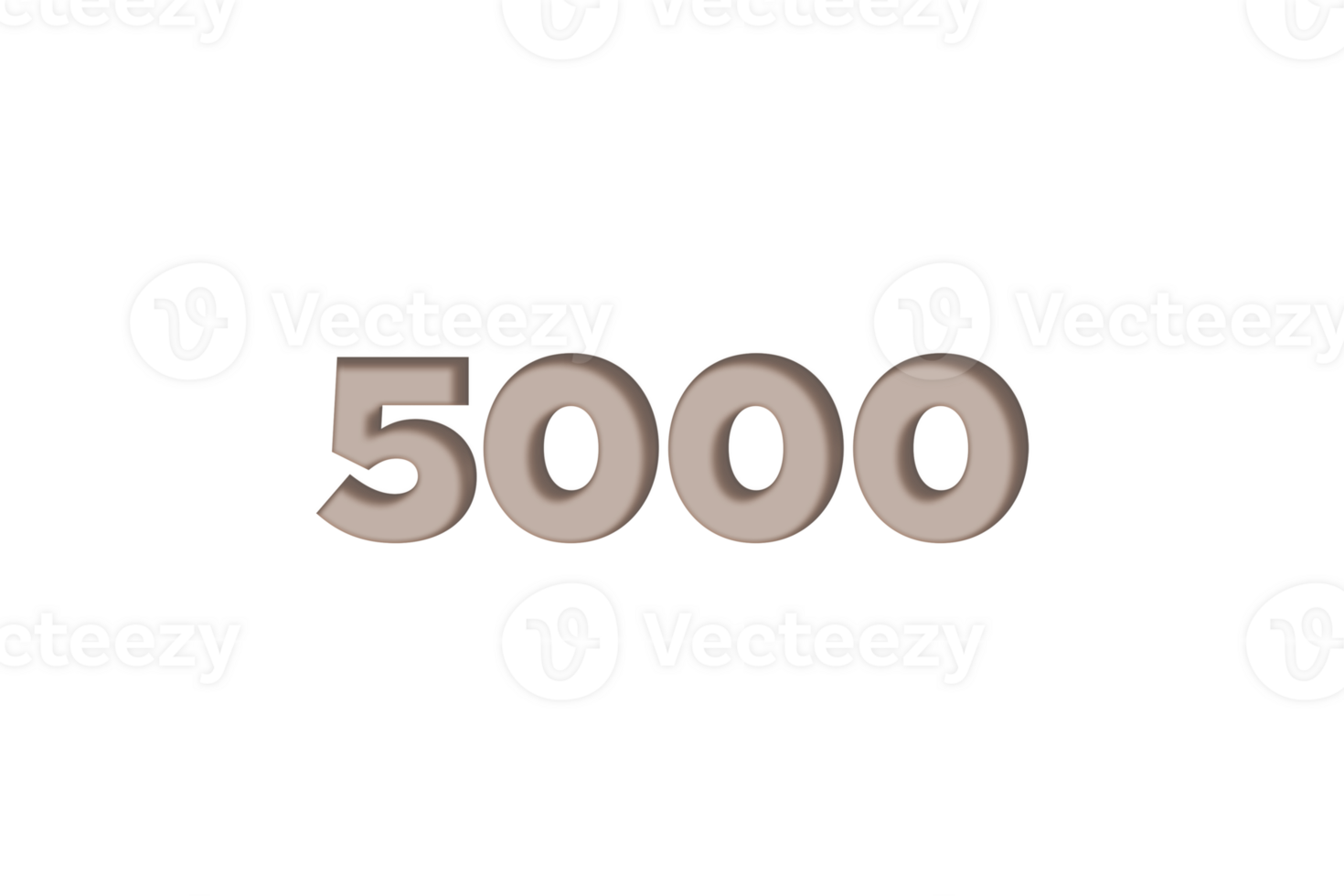 5000 subscribers celebration greeting Number with engrave design png